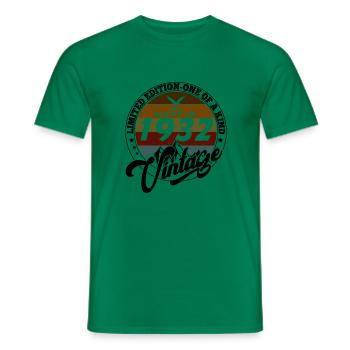 Elegant Vintage: 1932 Retro Gift 1932 2025 - Men's T-Shirt - kelly green - Front - AI Model Male 178 dark (178cm)