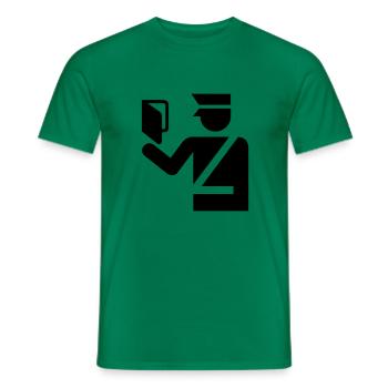 Immigration officer - Men's T-Shirt - kelly green - Front - AI Model Male 178 dark (178cm)