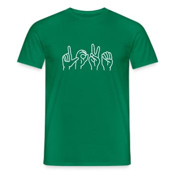 Liebe Hände Love - Männer T-Shirt - Kelly Green - Vorne - AI Model Male 178 dark (178cm)
