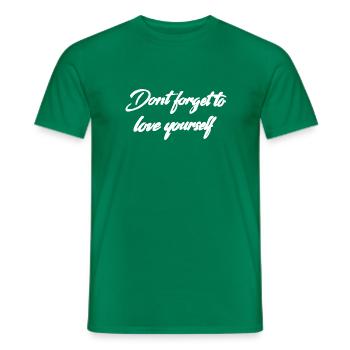 Self-confidence Love saying - Men's T-Shirt - kelly green - Front - AI Model Male 178 dark (178cm)
