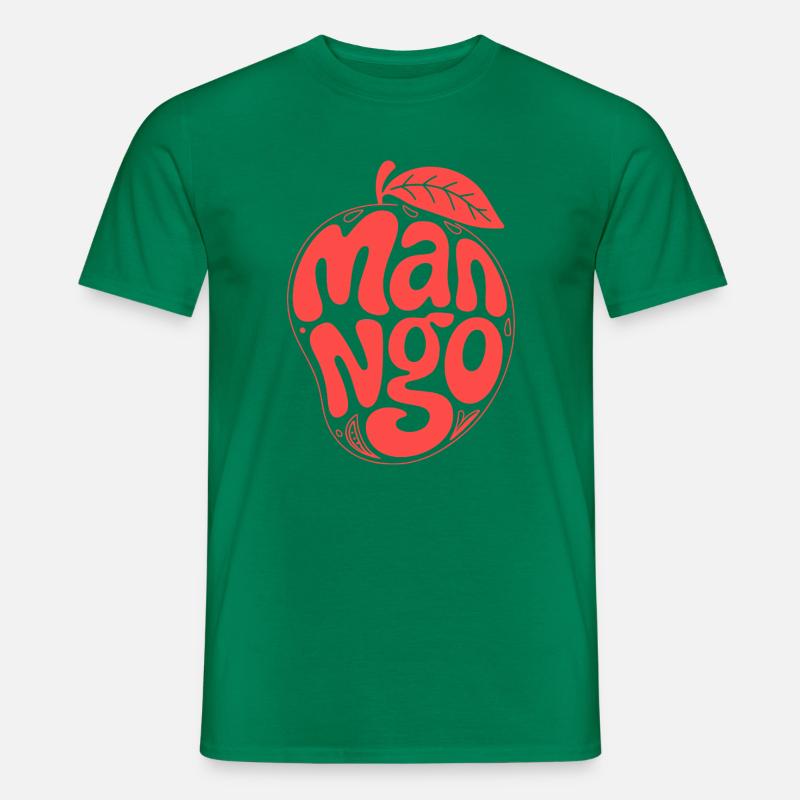 Groovy Mango Fruit Typografie - Männer T-Shirt - Kelly Green
