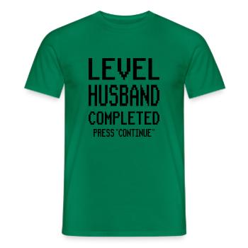 Wedding JGA Gamer Husband Gaming - Men's T-Shirt - kelly green - Front - AI Model Male 178 dark (178cm)