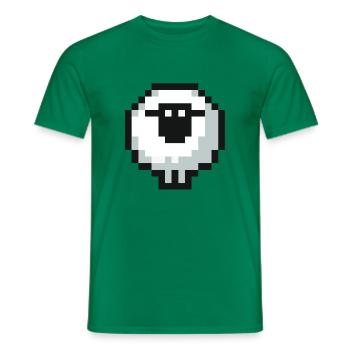 Pixel Mouton - T-shirt homme - vert - Devant - AI Model Male 178 dark (178cm)