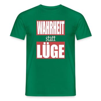 Wahrheit statt Lüge - Männer T-Shirt - Kelly Green - Vorne - AI Model Male 178 dark (178cm)