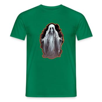 Halloween Ghost - Men's T-Shirt - kelly green - Front - AI Model Male 178 dark (178cm)