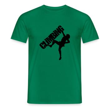 klettern - Männer T-Shirt - Kelly Green - Vorne - AI Model Male 178 dark (178cm)