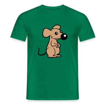 Mouse Big Nose Mouse Small Rat Rodent Cute - Men's T-Shirt - kelly green - Front - AI Model Male 178 dark (178cm)