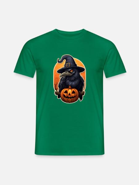 Krähe Rabe Halloween - Männer T-Shirt - Kelly Green