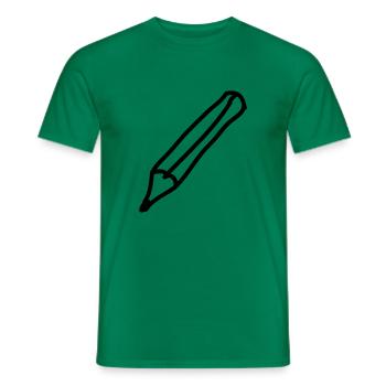 stift_1c - Men's T-Shirt - kelly green - Front - AI Model Male 178 dark (178cm)