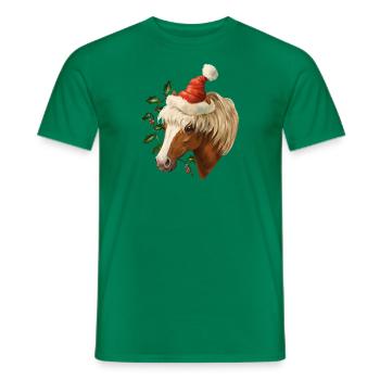 Poney de noël - T-shirt homme - vert - Devant - AI Model Male 178 dark (178cm)