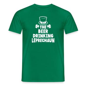 Der Bier trinkende Kobold - Männer T-Shirt - Kelly Green - Vorne - AI Model Male 178 dark (178cm)