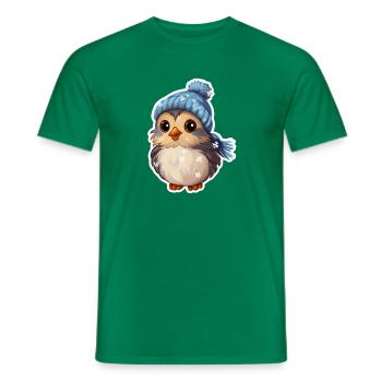 Winter Vögelchen - Männer T-Shirt - Kelly Green - Vorne - AI Model Male 178 dark (178cm)