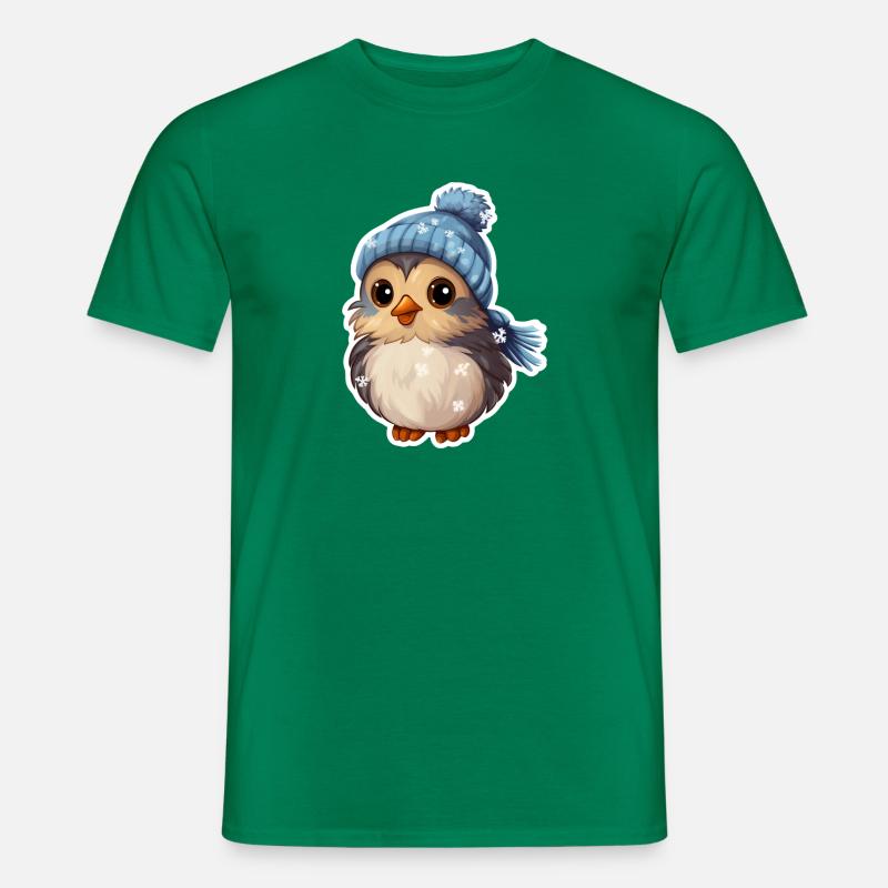 Winter Vögelchen - Männer T-Shirt - Kelly Green
