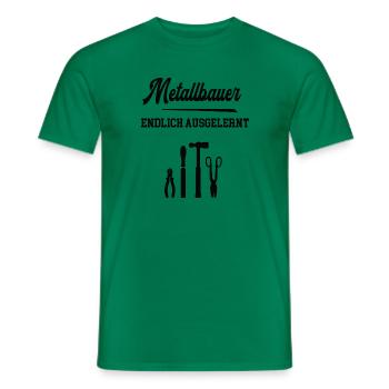Metallbauer Ausbildung Beruf Lehre Azubi Schlosser - Männer T-Shirt - Kelly Green - Vorne - AI Model Male 178 dark (178cm)