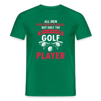 Only The Best Men Become Golf Player Quote - Men's T-Shirt - kelly green - Front - AI Model Male 178 dark (178cm)