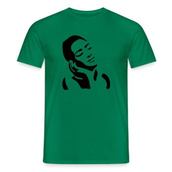 Dame en noir - T-shirt homme - vert - Devant - AI Model Male 178 dark (178cm)