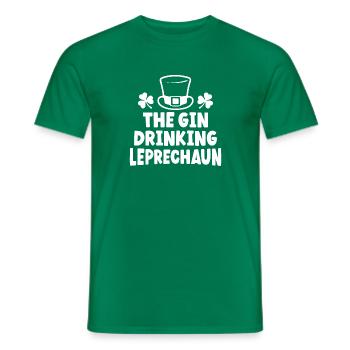 Der Gin trinkende Kobold - Männer T-Shirt - Kelly Green - Vorne - AI Model Male 178 dark (178cm)