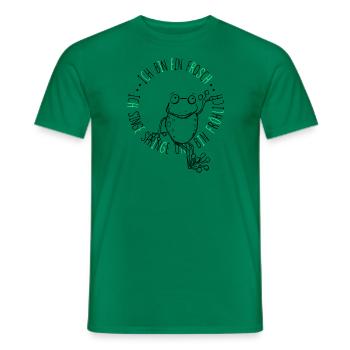 Frosch - Singe Springe und bin fröhlich - Männer T-Shirt - Kelly Green - Vorne - AI Model Male 178 dark (178cm)