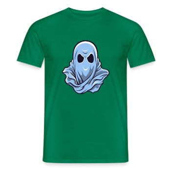 Ghost Logo - Men's T-Shirt - kelly green - Front - AI Model Male 178 dark (178cm)