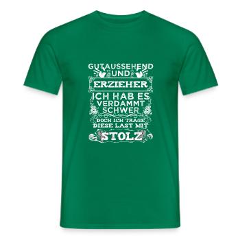 Erzieher und Gutaussehend - Männer T-Shirt - Kelly Green - Vorne - AI Model Male 178 dark (178cm)