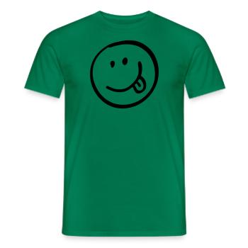 Smile with Tongue Gift Gift Idea - Men's T-Shirt - kelly green - Front - AI Model Male 178 dark (178cm)