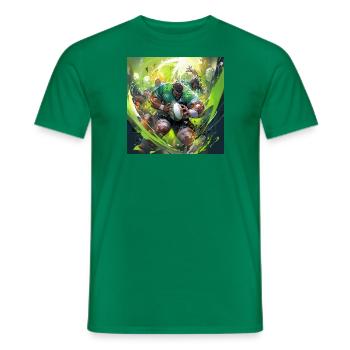 Rugby Rage - Men's T-Shirt - kelly green - Front - AI Model Male 178 dark (178cm)