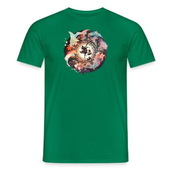 Sprint au Coeur de l'Univers - T-shirt homme - vert - Devant - AI Model Male 178 dark (178cm)