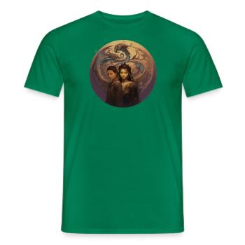 Under the sign of the dragon - Men's T-Shirt - kelly green - Front - AI Model Male 178 dark (178cm)