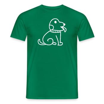 Hund Dog - Männer T-Shirt - Kelly Green - Vorne - AI Model Male 178 dark (178cm)