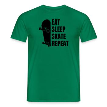 Skateboard Longboard Skater Skateboarding Sakten - T-shirt homme - vert - Devant - AI Model Male 178 dark (178cm)