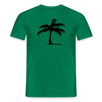 Tropical Beach Paradise Palm Sun Vector 1 - T-shirt homme - vert - Devant - AI Model Male 178 dark (178cm)
