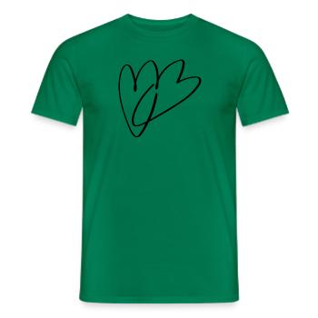 Herzen - Männer T-Shirt - Kelly Green - Vorne - AI Model Male 178 dark (178cm)