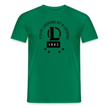 Vous regardez la légende - T-shirt homme - vert - Devant - AI Model Male 178 dark (178cm)