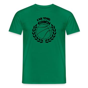 Le basketball chez The Coach - T-shirt homme - vert - Devant - AI Model Male 178 dark (178cm)
