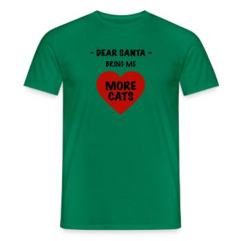 Weihnachtsdesign Katze - Männer T-Shirt - Kelly Green - Vorne - AI Model Male 178 dark (178cm)