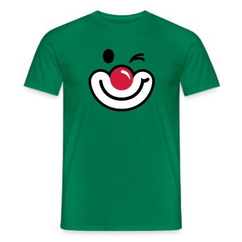 Clown Face 2 - Men's T-Shirt - kelly green - Front - AI Model Male 178 dark (178cm)