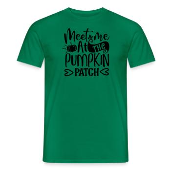Meet me at the pumpkin patch 01 - Men's T-Shirt - kelly green - Front - AI Model Male 178 dark (178cm)