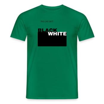BLACK and WHITE - Männer T-Shirt - Kelly Green - Vorne - AI Model Male 178 dark (178cm)
