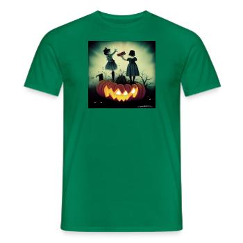 Les sorcières d'Halloween - T-shirt homme - vert - Devant - AI Model Male 178 dark (178cm)