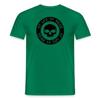 My Life My Rules - Men's T-Shirt - kelly green - Front - AI Model Male 178 dark (178cm)