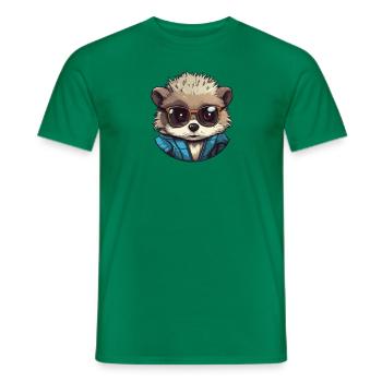 cool hedgehog - Männer T-Shirt - Kelly Green - Vorne - AI Model Male 178 dark (178cm)