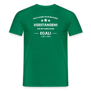 Je m’en fous - T-shirt homme - vert - Devant - AI Model Male 178 dark (178cm)