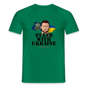 Ukraine Idaho Supporter Merch - T-shirt homme - vert - Devant - AI Model Male 178 dark (178cm)