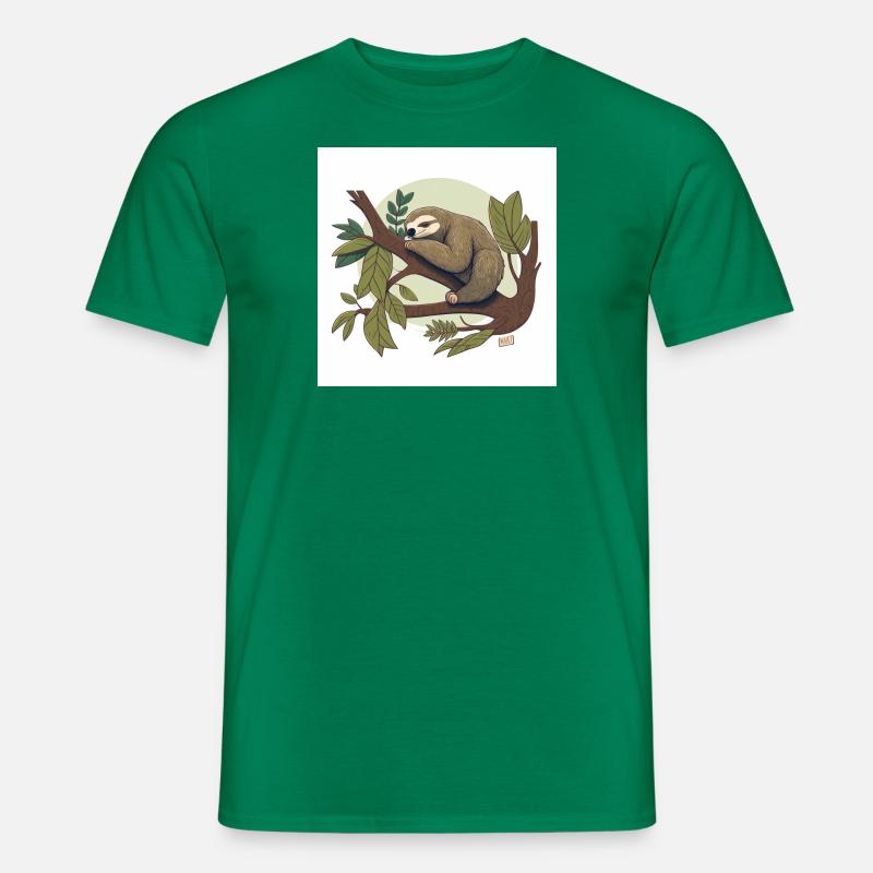 Faultier schlafend - Männer T-Shirt - Kelly Green