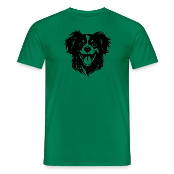 happy puppy - Men's T-Shirt - kelly green - Front - AI Model Male 178 dark (178cm)