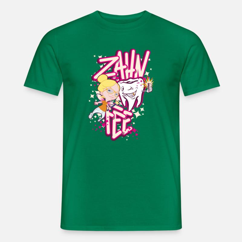 Zahnheldin Comiczauber - Männer T-Shirt - Kelly Green