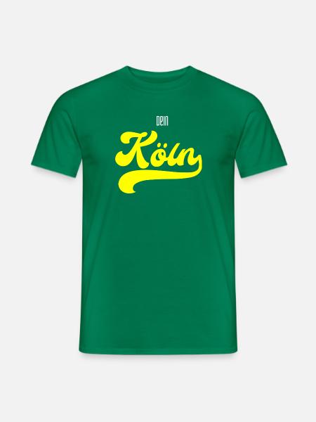 Dein Köln gelber Schriftzug - Männer T-Shirt - Kelly Green