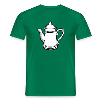 tee tea breakfast breakfast coffee17 - Men's T-Shirt - kelly green - Front - AI Model Male 178 dark (178cm)