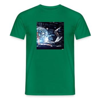 cyber attack - Männer T-Shirt - Kelly Green - Vorne - AI Model Male 178 dark (178cm)