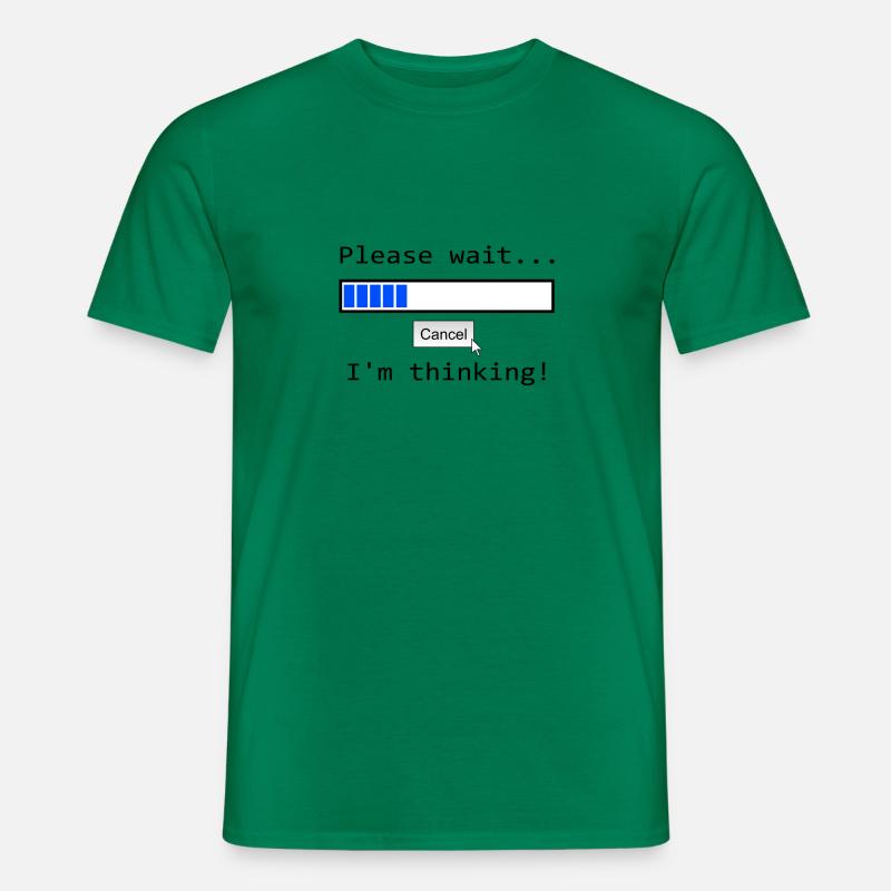 Please wait... I'm thinking! - Männer T-Shirt - Kelly Green